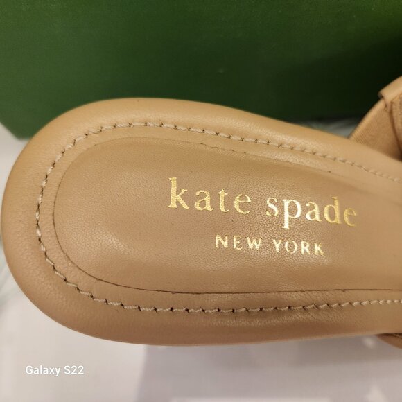 NIB Kate Spade Beige Woven Sandals - Picture 3 of 10